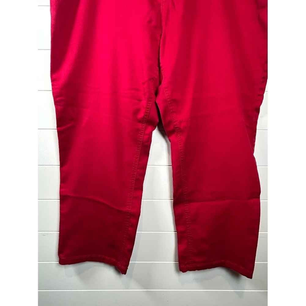 Catherines Red Sateen Stretch Straight Leg‎ Pants Womens Plus Size 26W - Picture 3 of 5